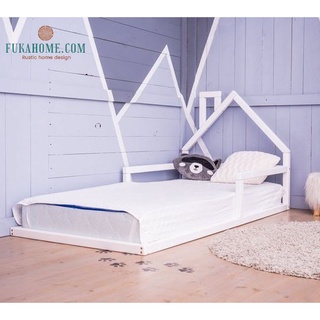 Giường trẻ em Montessori gỗ thông lắp ghép TINY HOUSE - KB04.100