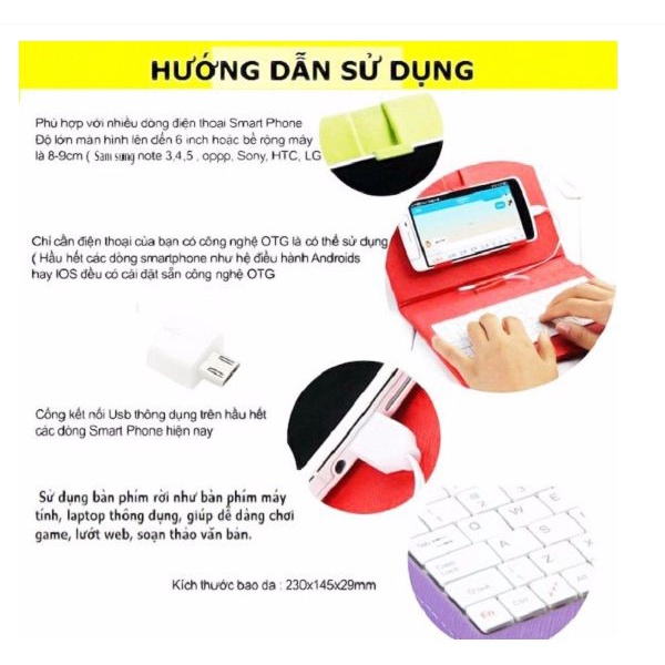 Bao da bàn phím, Bàn Phím Chơi Game Có Chuột Cho Điện Thoại SMARTPHONE, Máy Tính Bảng