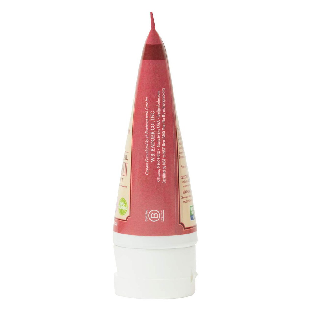 Kem Chống Nắng Vật Lý Badger Cho Mặt, SPF 25 Rose Tinted Face Sunscreen - 47ml