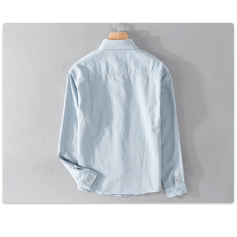 Áo Sơ Mi Cotton Tay Dài Đơn Giản Thời Trang Cho Nam