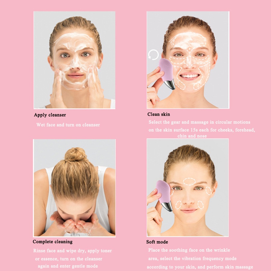 Bàn Chải Silicone Massage Mắt Làm Sạch Sâu Và Làm Săn Chắc Da