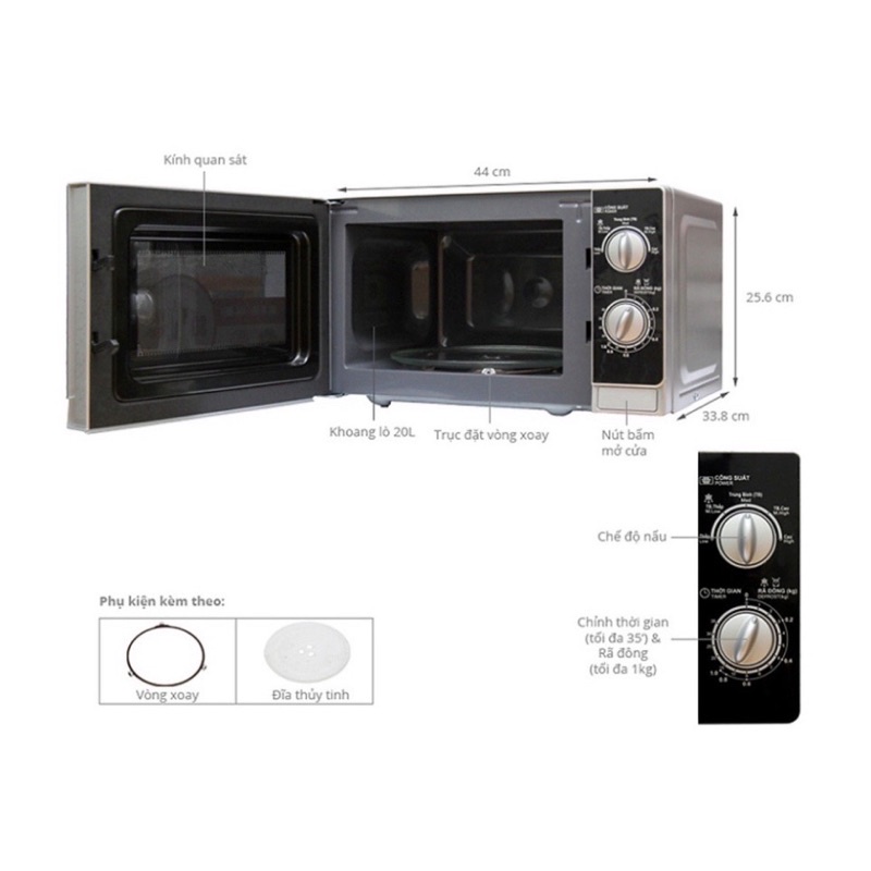 Lò Vi Sóng Sharp R-208VN-WS  / R-207VN-SL