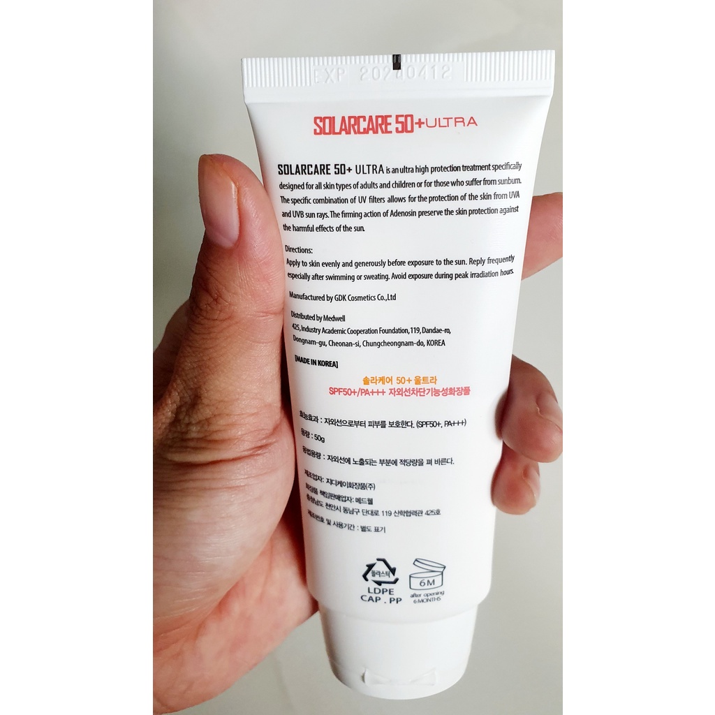 Kem chống nắng vật lý bảo vệ da ThermoCeutical Solarcare SPF 50/ PA +++