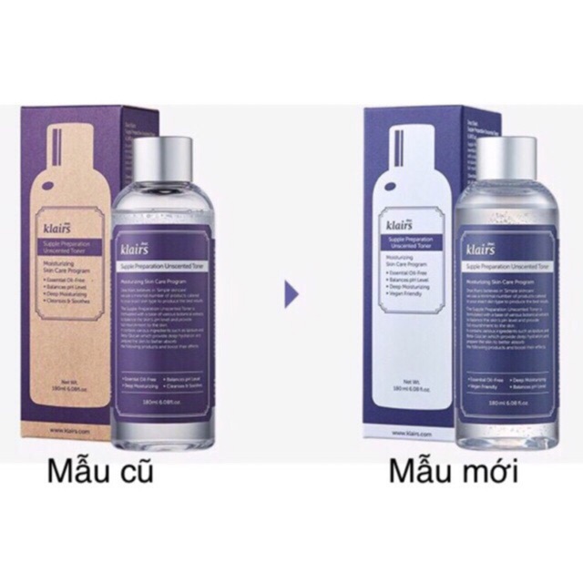 Nước hoa hồng KLAIRS Supple Preparation Facial Toner 180ml