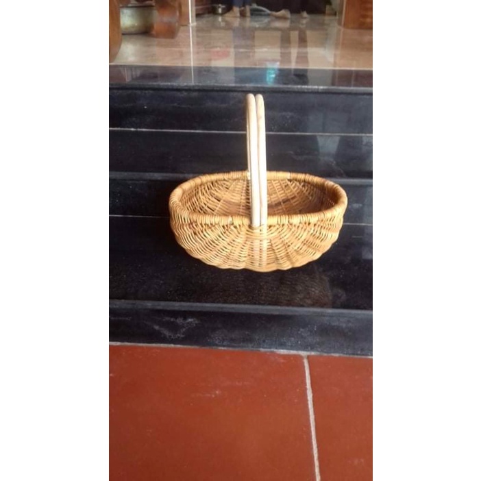 giỏ mây đan quai song song đa năng đựng đồ, làm decor, công cụ chụp ảnh...vv