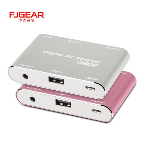 HỘP CHUYỂN TỪ USB SANG MÀN HÌNH HDMI + VGA CÓ ÂM THANH AV FJ U03M
