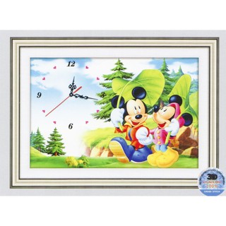 Tranh đá thành phẩm 59x41cm đồng hồ mickey