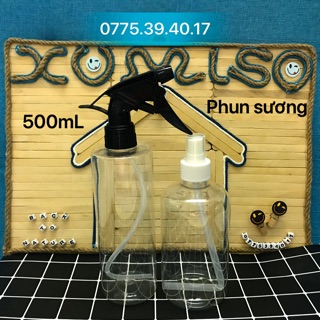 Chai nhựa 500mL vòi phun sương