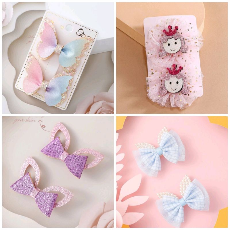 🍥SET KẸP TÓC BÉ GÁI-TẶNG KÈM TÚI RÚT