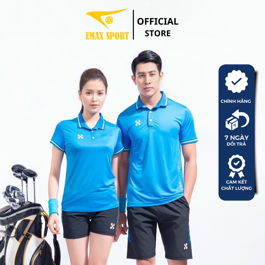 Áo Golf thể thao, vải thun lạnh cao cấp co giãn tốt Hermod Shine Nam Nữ - Xanh Dương