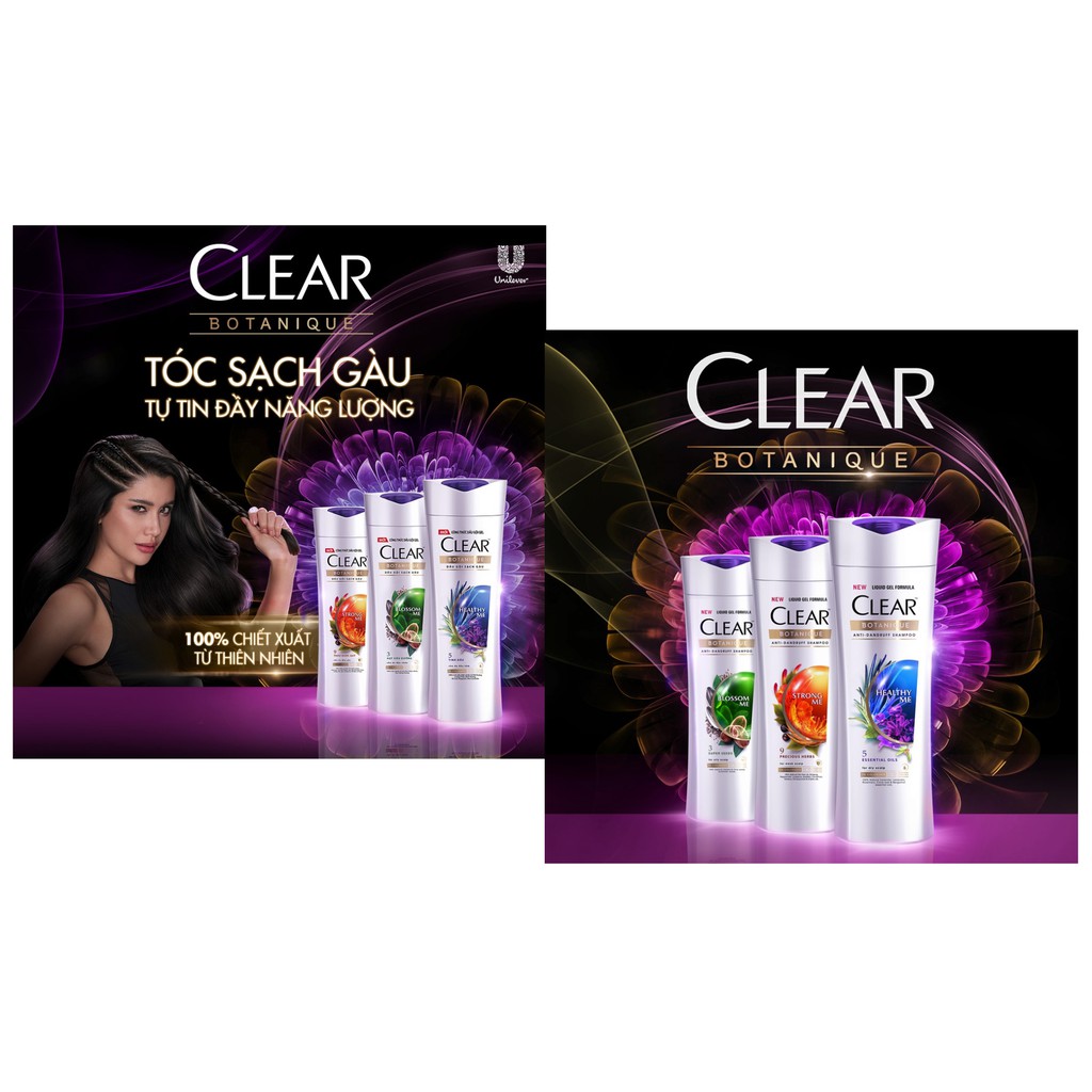 Dầu gội sạch gàu Clear Botanique 630g/chai