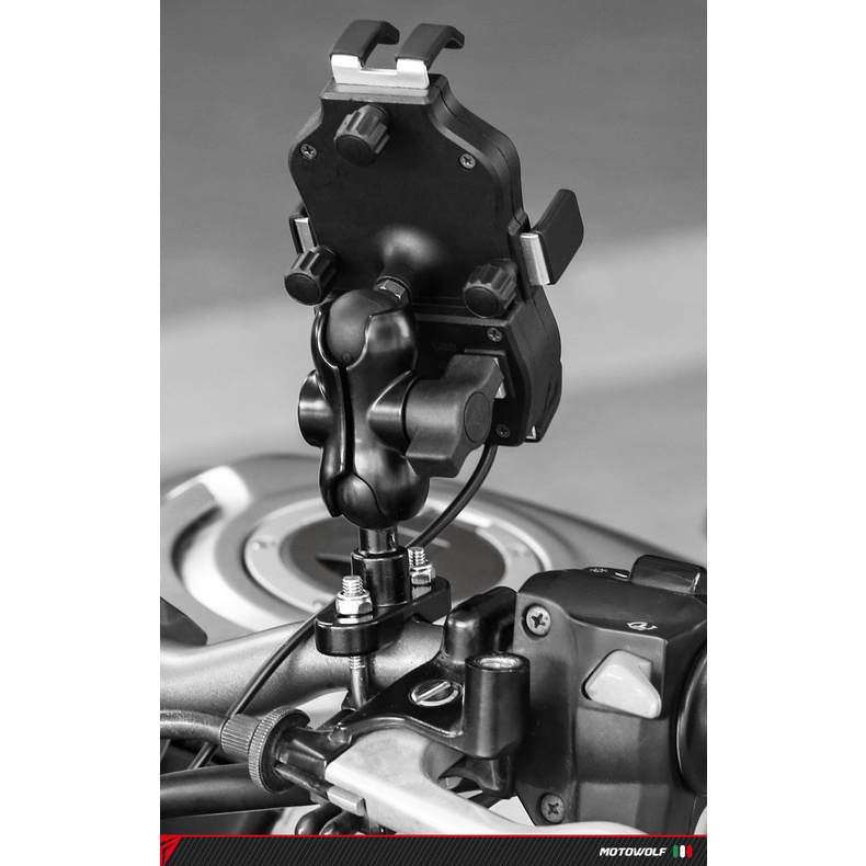 Giá đỡ điện thoại 360 độ MOTOWOLF MDL2824 🔥FREESHIP🔥Giá kẹp điện thoại cho xe máy  MOTOWOLF