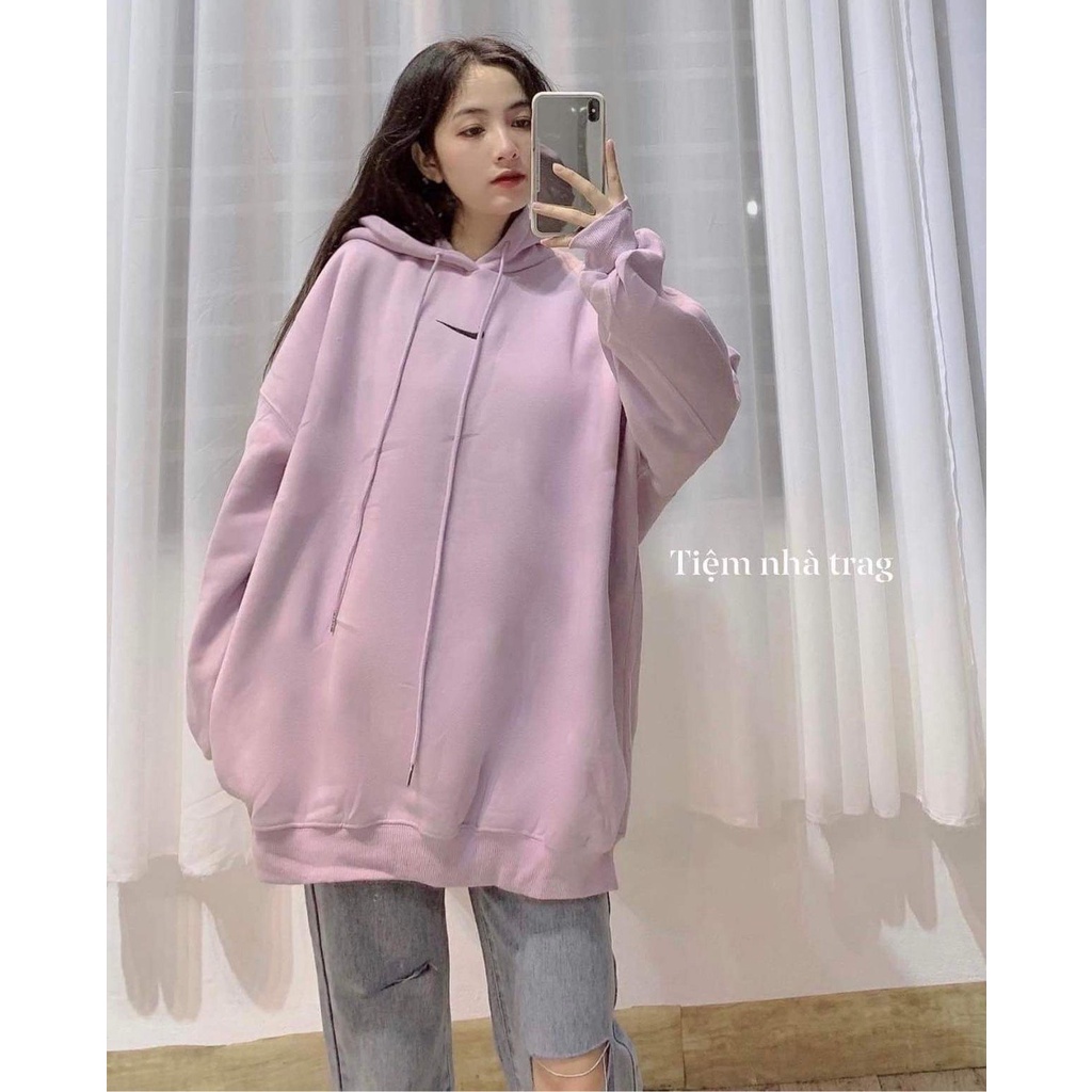 Áo nỉ bông hoodie form rộng dày dặn có mũ trơn unisex nam nữ LOGO THỂ THAO Áo khoác mặc đôi giá rẻ