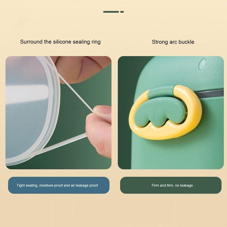 SABUY Hộp Đựng Sữa Bột Hình Khủng Long Dễ Thương Kèm Muỗng 200g 400g