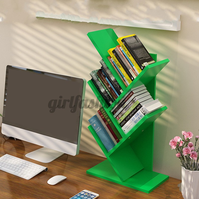 Table Tree-Shaped Small Bookshelf Children Simple Racks Student Desktop Bookshelf Office Storage Storage Rack Wholesale