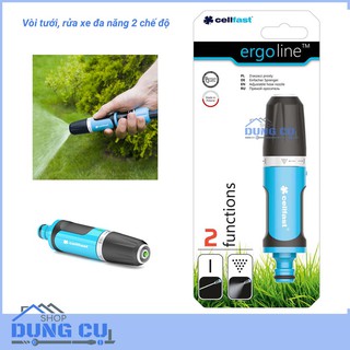 Vòi tưới cây, rửa xe đa năng-2 chế độ phun cao cấp cellfast ergo