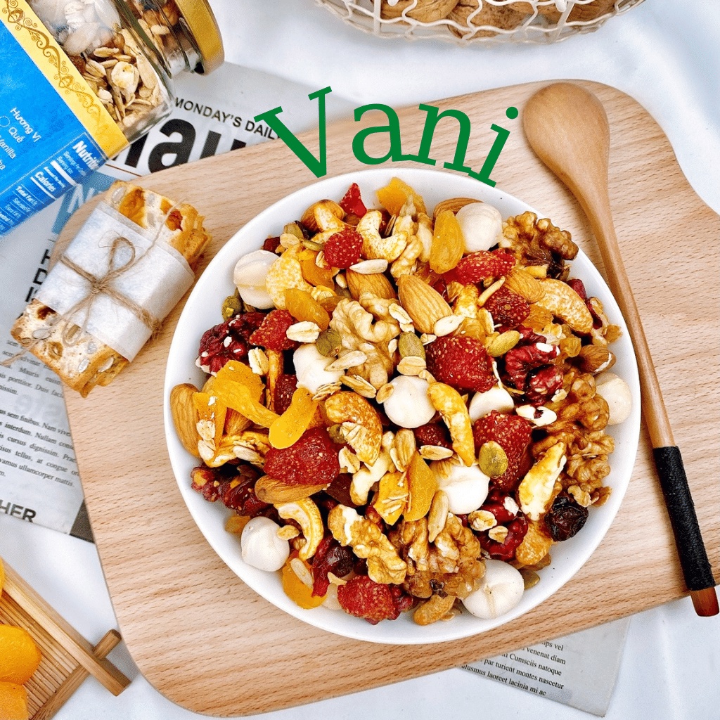 Granola PH FOOD Ngũ cốc Granola 500g tỉ lệ 75% hạt hỗ trợ ăn kiêng giảm cân hiệu quả