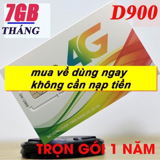 Mua SIM 4G VIETTEL  D900 7GB/THÁNG D500 KM 4GB/THÁNG 12UMAX5N MOBI TẶNG 4GB/T VINA D500 TẶNG 5GB/THÁNG DÙNG 1 NĂM MIỄN PHÍ