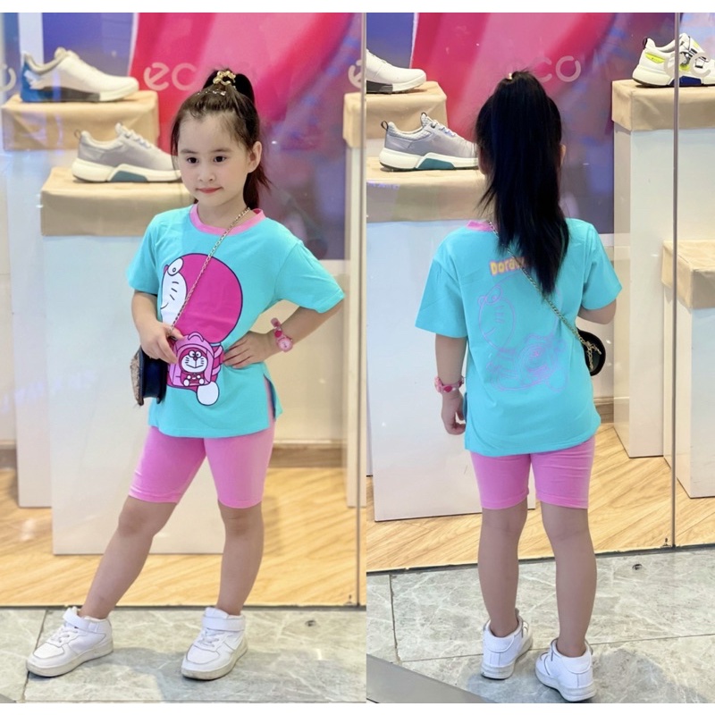 HOT HIT - Bộ ngố cotton màu in hình cực xinh cho bé gái từ 10 đến 23kg - Bộ quần áo bé gái