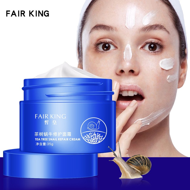 FAIR KING Kem dưỡng trắng da chống nhăn Collagen ốc sên + Tinh chất làm trắng da chống nhăn Ốc sên làm trắng da mặt Co lại dưỡng ẩm