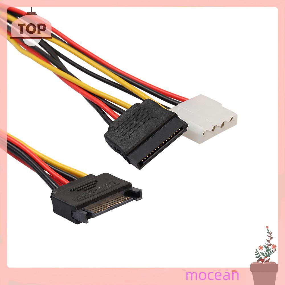 Dây Cáp Nguồn 15pin Sata Male Sang 4pin Ide Molex Female + Sata Female