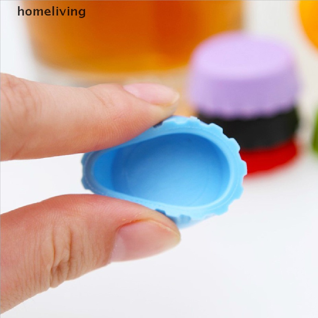 Bộ 6 Nắp Đậy Chai Bia Bằng Silicone Tái Sử Dụng Tiện Lợi