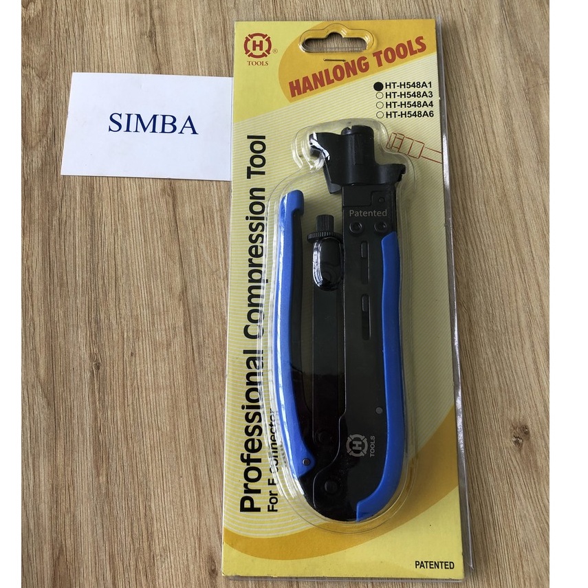 1 Kìm bấm đầu rắc F5-F7 loại nén dọc cho cáp RG6 RG11 Modell: HT-548A1 cao cấp Hanlong-Đài Loan