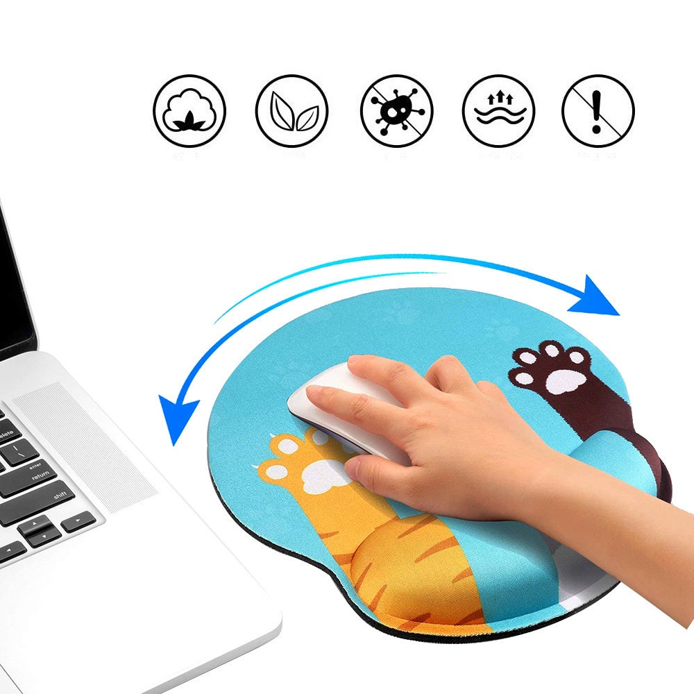 Tấm Lót Chuột Và Bàn Phím Bằng Memory Foam Mềm Không Trượt Thoải Mái
