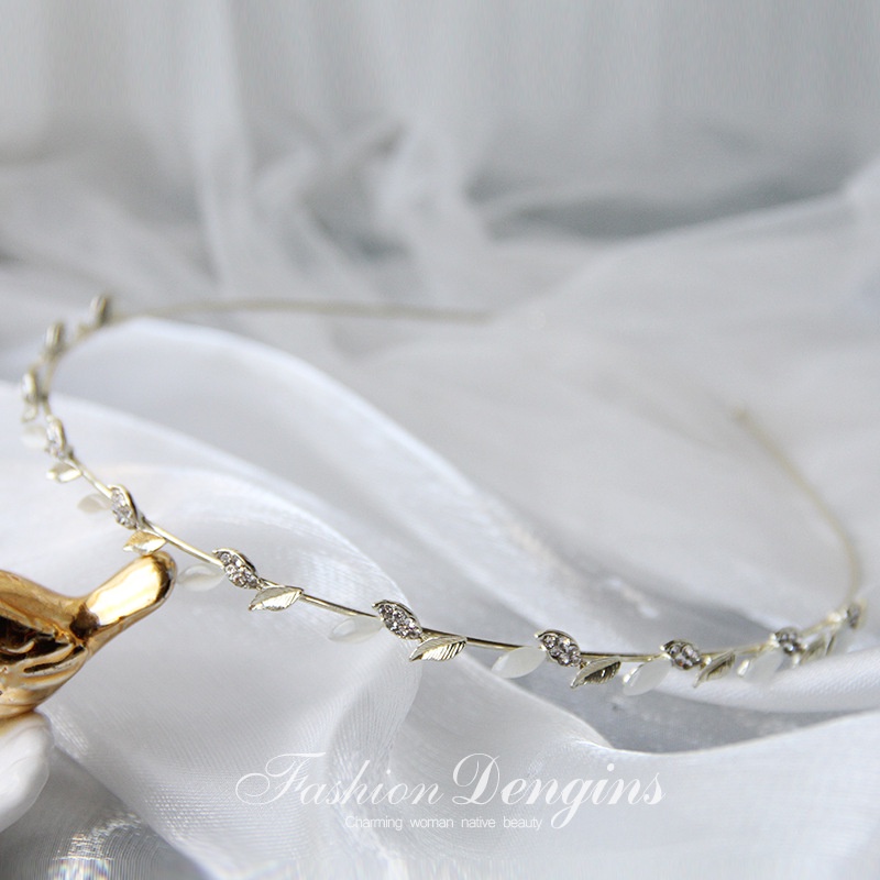 Băng Đô Hợp Kim Đính Đá Mắt Mèo Thời Trang Hàn Quốc