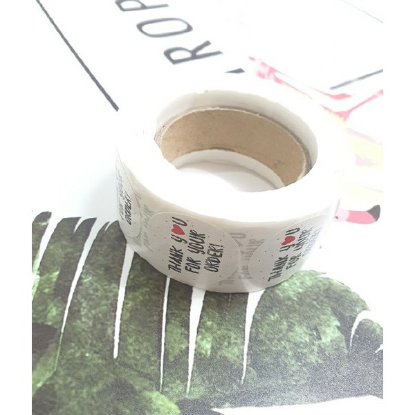Tem dán cuộn 500 tem ⚡ GIÁ TỐT NHẤT ⚡H1 tem dán bánh chữ Thank You For Your Order thiết kế nhỏ gọn bắt mắt