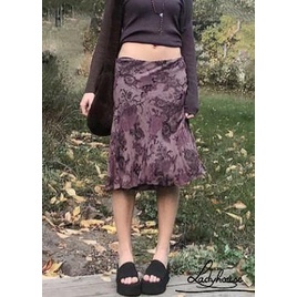 Chân Váy Midi Lưng Cao In Họa Tiết Hoa Phong Cách Vintage Dành Cho Nữ