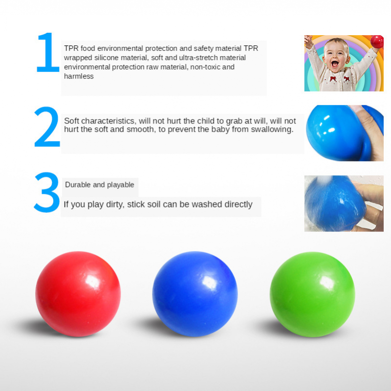 Random Color Tiktok Hot Sale Stress Ball Squishy Toys Globbles Relief Sticky Squash Decompression Attention Training Toy Educational Fidget Play Doh