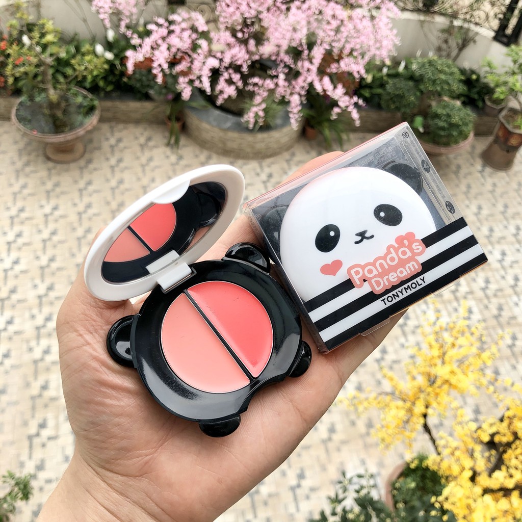 {THANH LÝ} Trang Điểm Má &amp; Môi TONYMOLY Panda's Dream Dual Lip &amp; Cheek 1.7g*2