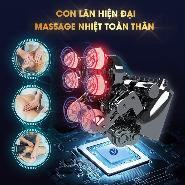 Bảo hành 10 năm ghế massage toàn thân cap cấp Funiko JS 505 4D di chuyển