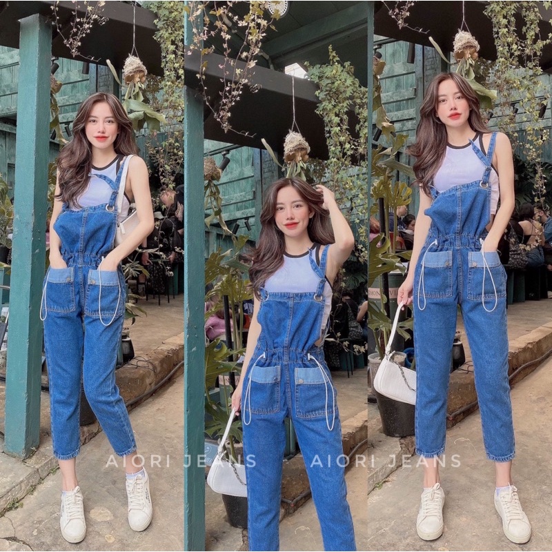 [TRENDING+VOUCHER]Yếm jeans AIORI thời trang cao cấp chất bò jean dày dặn bán chạy mã_Y001