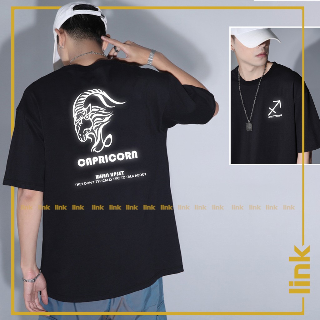 Áo phản quang bạc Cung Ma Kết - Cung Hoàng Đạo  tay lỡ unisex