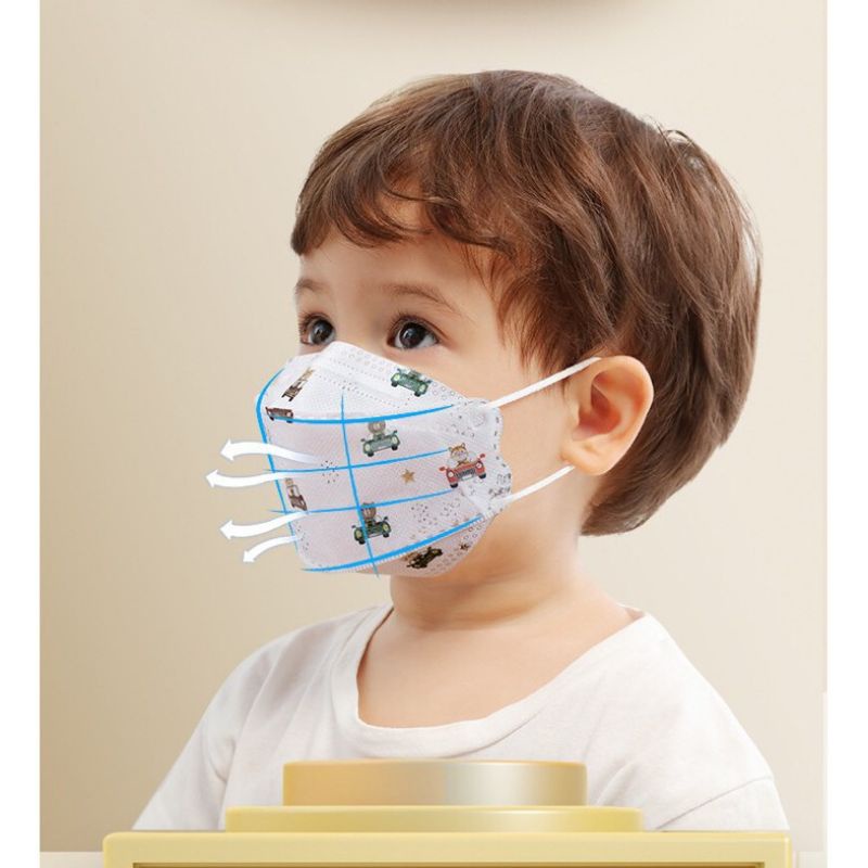 Túi 10 chiếc khẩu trang 4D mask KF94 trẻ em - Hình đáng yêu