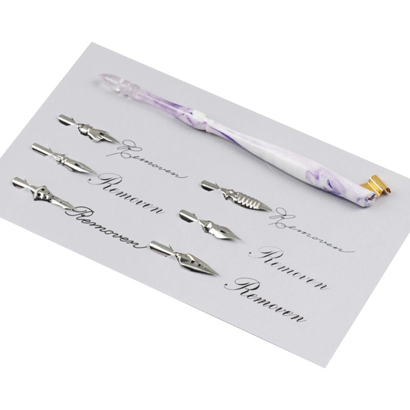 Hộp Đựng Bút Viết Thư Pháp 10 Màu Kèm 6 Ngòi Bút