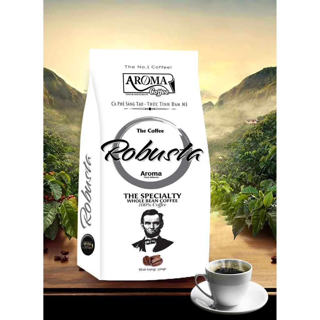 [Mã GROXUAN1 giảm 8% đơn 150K] [ Gói 500Gr ] Robusta _ Cà Phê Nguyên Chất Aroma Coffee