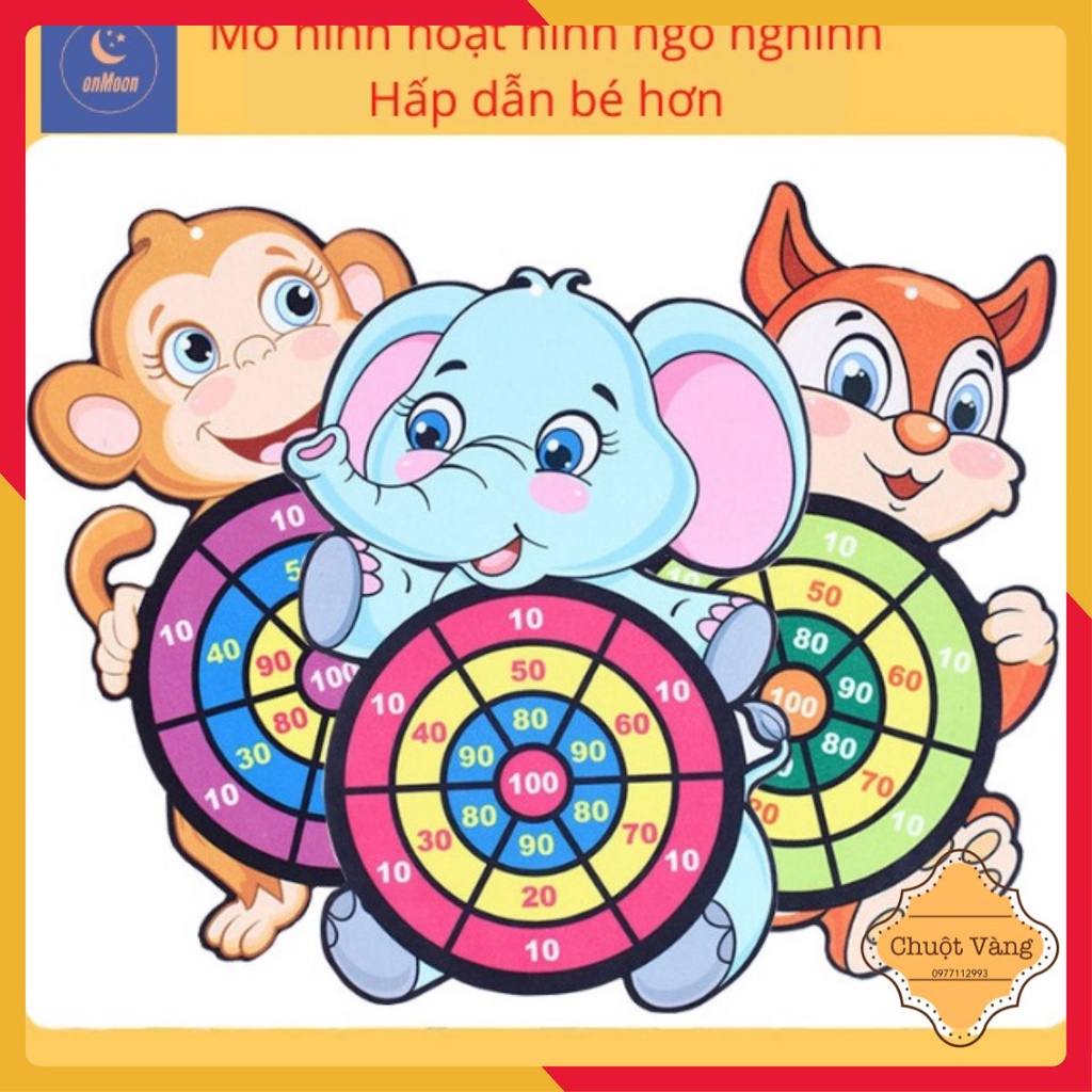 Đồ chơi phi tiêu bằng bóng dính cho bé treo tường hoạt hình ngộ nghĩnh [Chuột vàng 28]