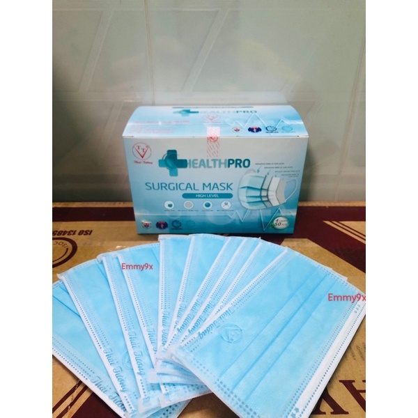Khẩu trang y tế Thái Tường 4 lớp CÓ kháng khuẩn. Hộp 50 cái