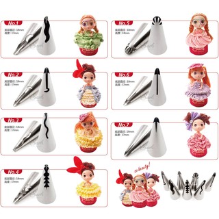 Bộ 7 đui bắt váy búp bê