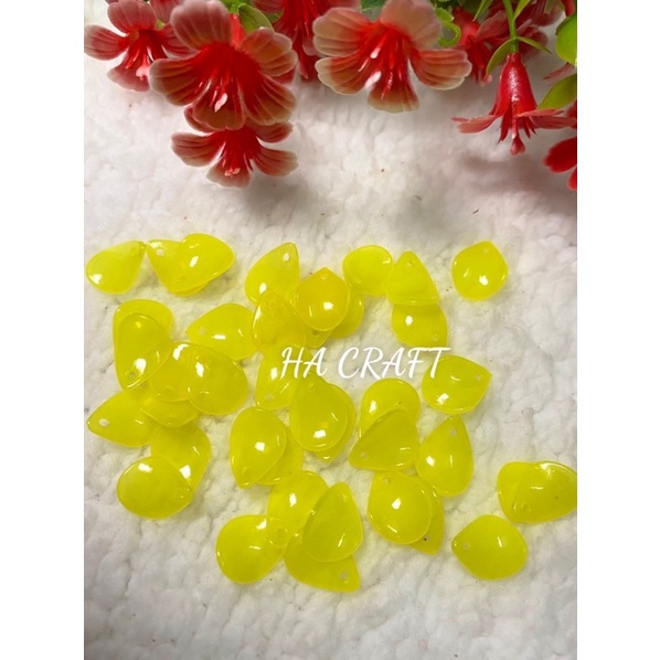 Cánh mai nhỏ các màu, vật liệu làm hoa đá pha lê Handmade