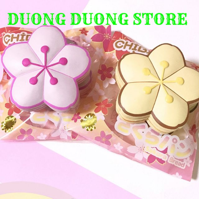 THANH LÝ SQUISHY HOA ĐÀO CHIBI