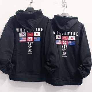 Áo Nỉ Hoodie 6 Lá Cờ unisex hình thật
