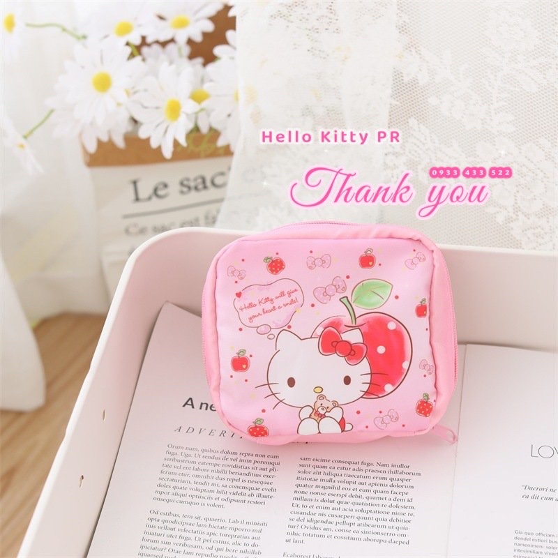 Túi đựng mỹ phẩm, băng vệ sinh Hello Kitty