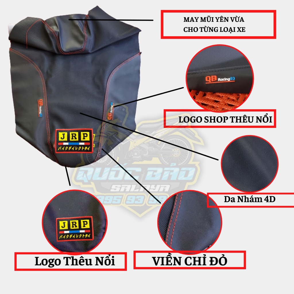 Da yên thái 4D mẫu Biker đủ size dành cho mọi loại xe co giãn 4 chiều đa dạng kiểu dáng lựa chọn