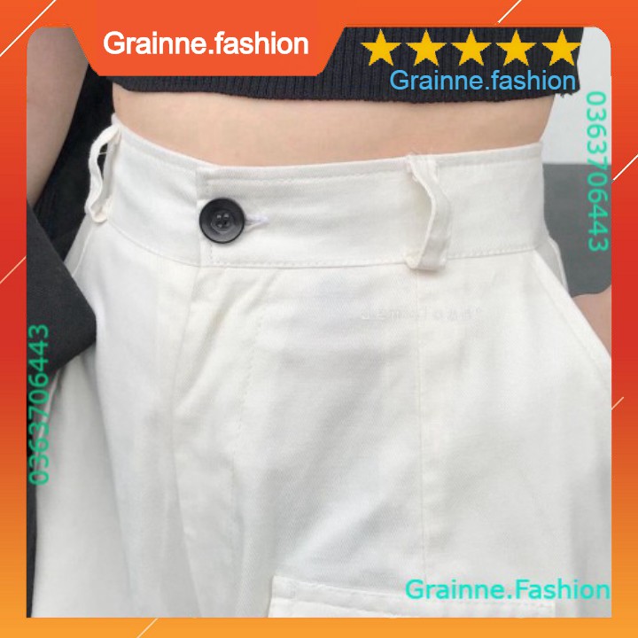 QUẦN JOGGER DÂY RÚT TÚI HỘP ASEON - QUẦN BAGGY KAKI TRẮNG MẶC 2 KIỂU SUÔNG BO KHOÁ KÉO CÚC CÀI BOX PANT 💎 👗👑- GNFSho