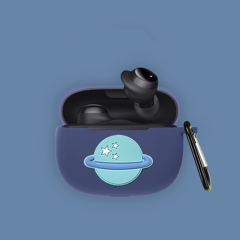 Ốp Hộp Đựng Tai Nghe Nhét Tai Silicon Có Móc Khóa Cho Xiaomi Redmi Buds 3 lite