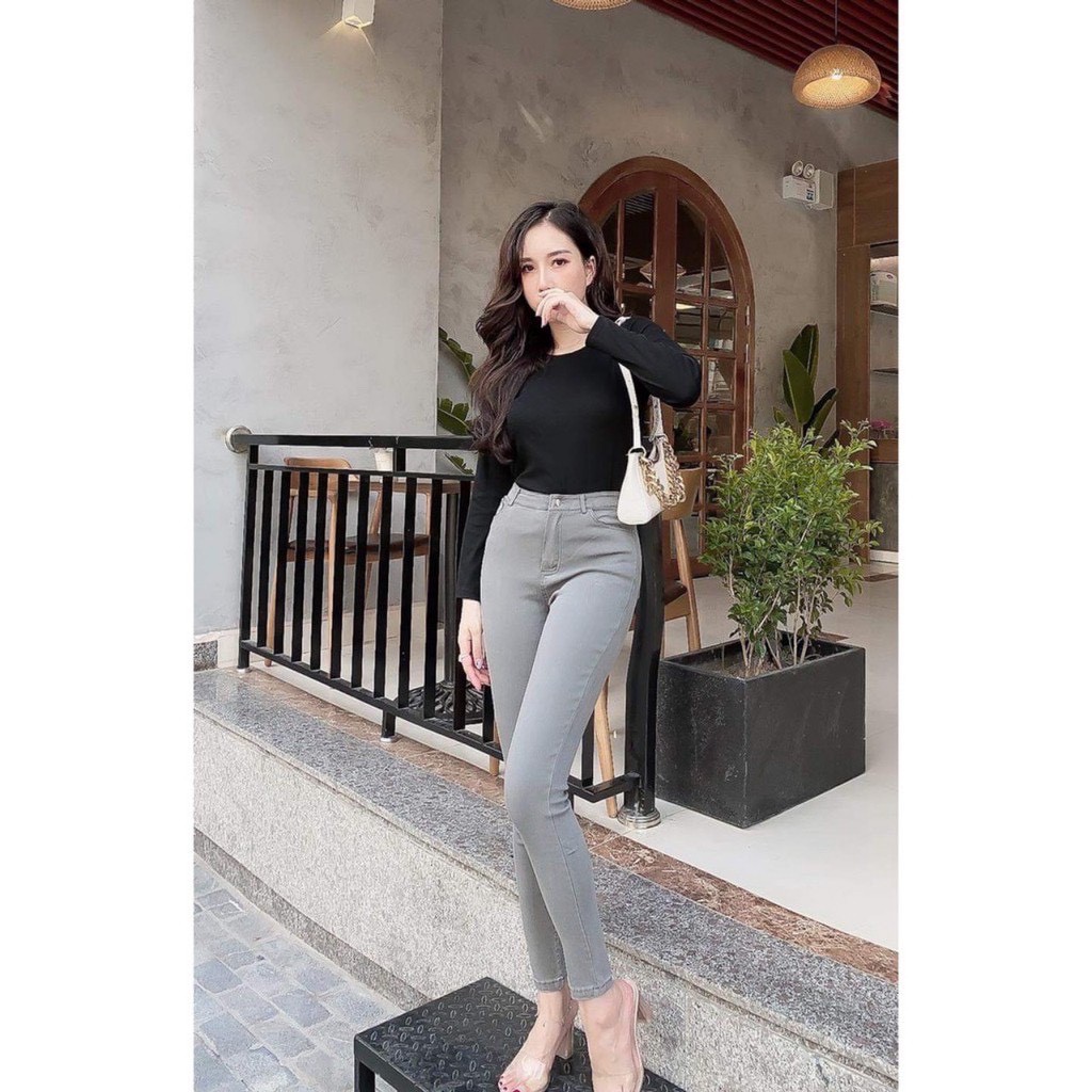 [ BiG SIZE 35-90kg]- Quần bò giấy cạp cao - CO GIÃN 4 chiều <CHẤT ĐẸP>  skinny jeans